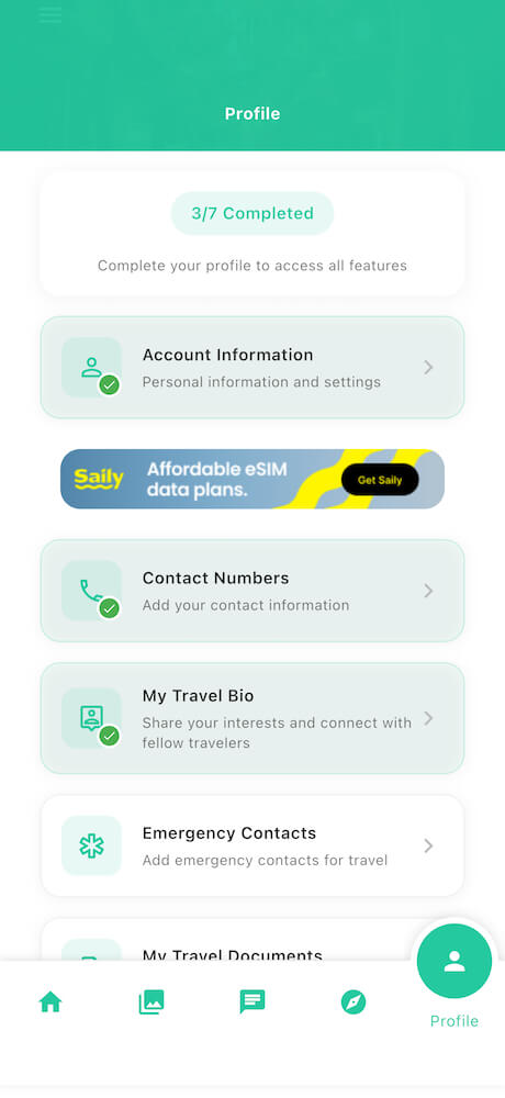 mobile screen